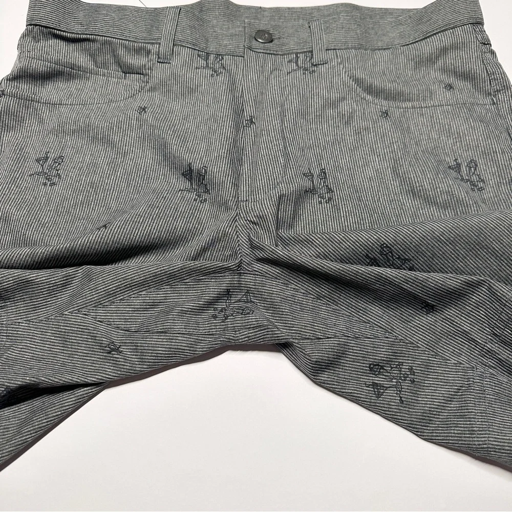 Men’s Cocktail Print Striped Penguin Shorts Size 32 Casual Summer Party Cruise - Picture 7 of 13